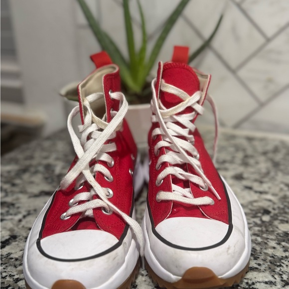 Converse Red Platform High-Tops - Picture 2 of 5